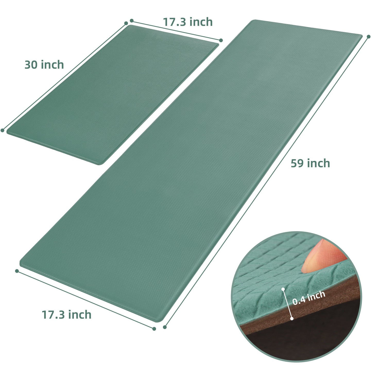 Kitchen Floor Mat Two-piece Set Of Non-slip, Waterproof And Easy To