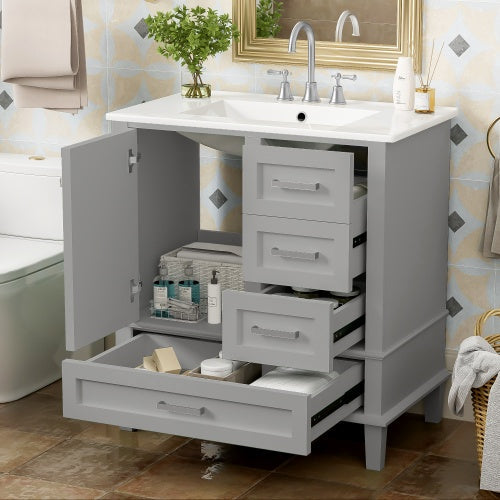 30" Modern Bathroom Vanity with Sink Combo