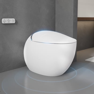 Oluxe G3 Ultra Egg-Shape Automatic Smart Bidet Toilet with Built-in Tank and Foam Shield