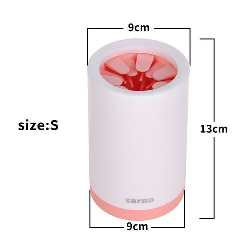 Portable Pet Paw Cleaner Cup with Soft Silicone Comb