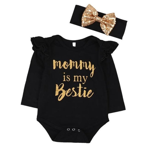 2-Piece English Letter One-Piece & Head Scarf Hip-Hop Set