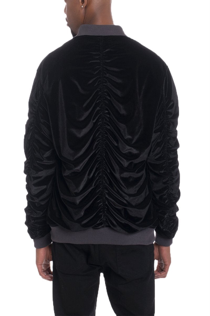 Men's Velour Bomber Jacket