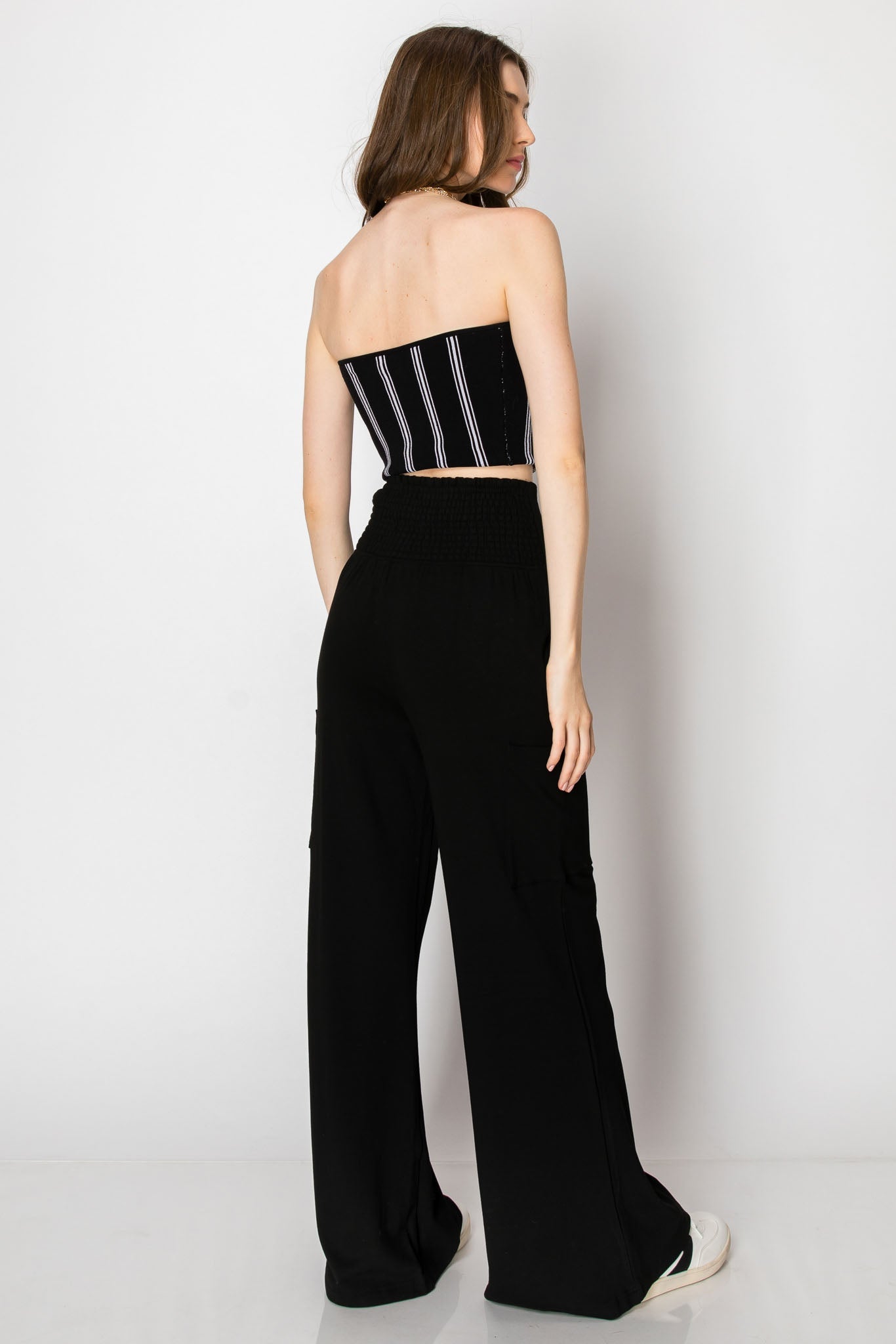 Wide Band Jersey Knit Pants