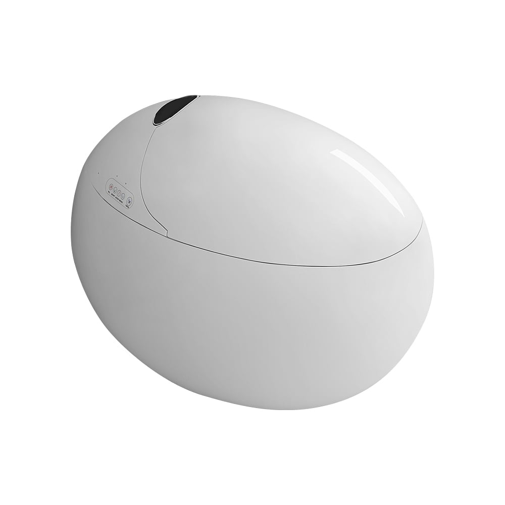 Oluxe G1 Egg-Shaped Smart Toilet with Heated Seat Function White 1.28 GPF