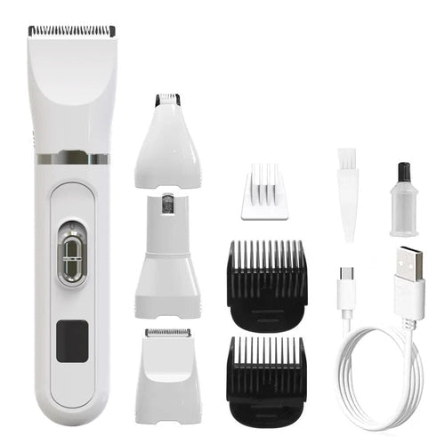 4-in-1 Rechargeable Pet Clippers & Paw Trimmer Kit