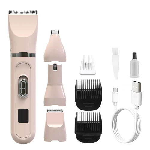 4-in-1 Rechargeable Pet Clippers & Paw Trimmer Kit