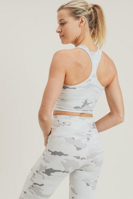Snow Camo Sport Crop Top