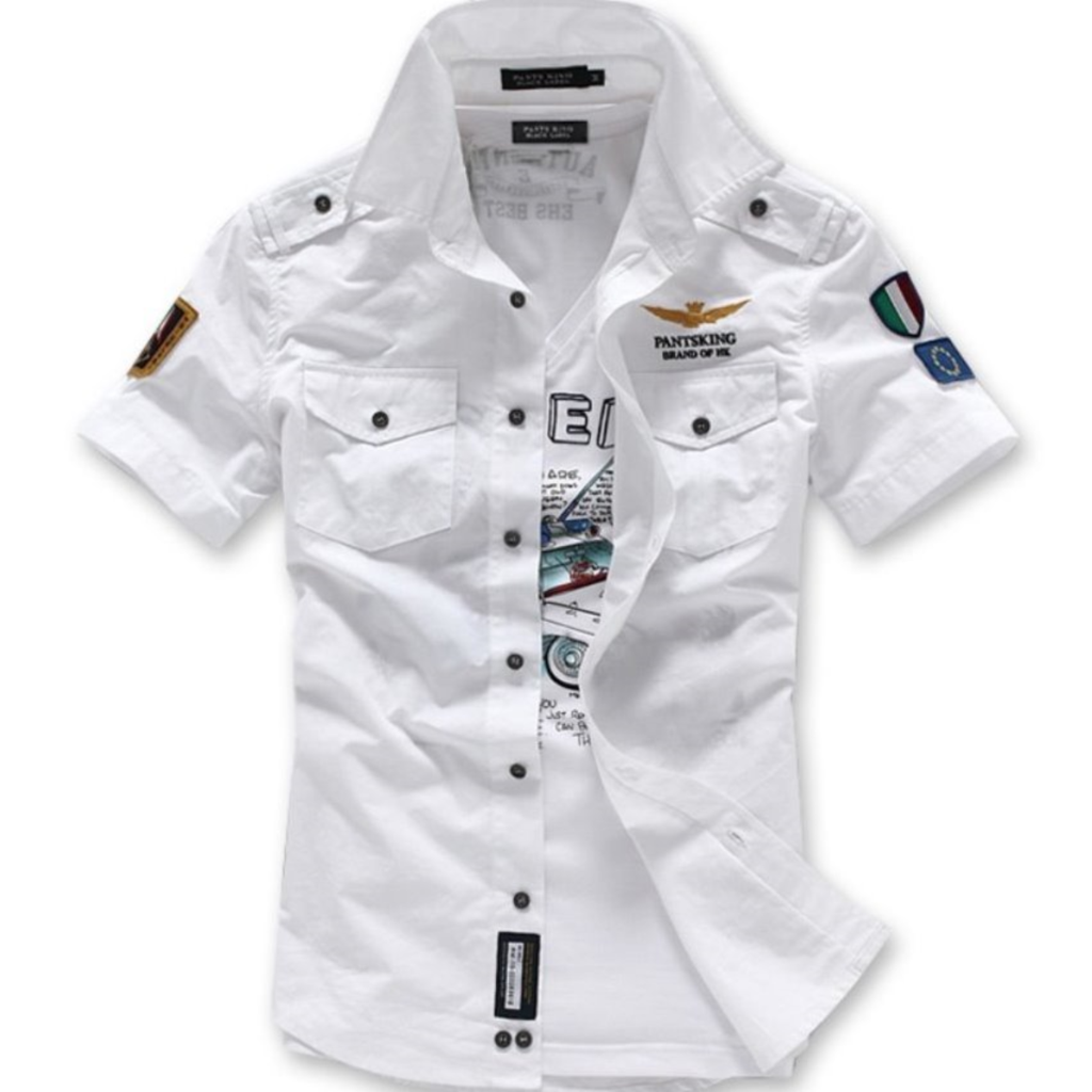 Men's Short Sleeve Military Shirt