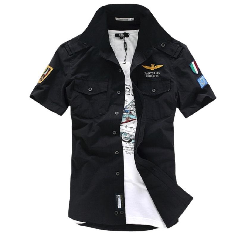 Men's Short Sleeve Military Shirt