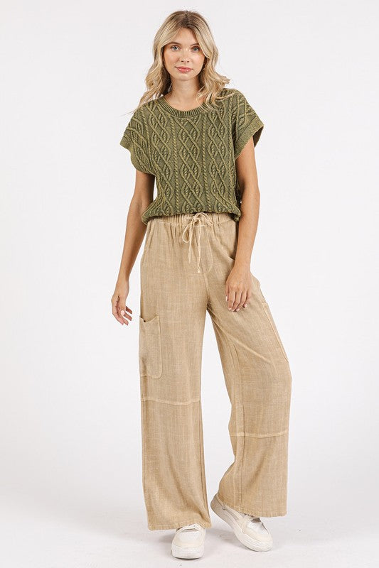 Mineral Wash Drawstring Pants