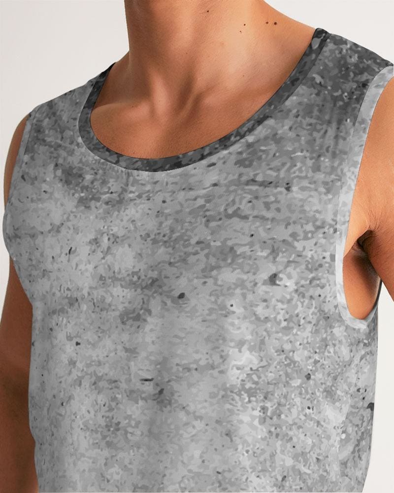 Men's Black & Gray Grunge Graphic Tank