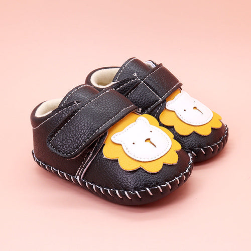 Baby Cartoon Bear Patched Soft Sole Toddler Shoes