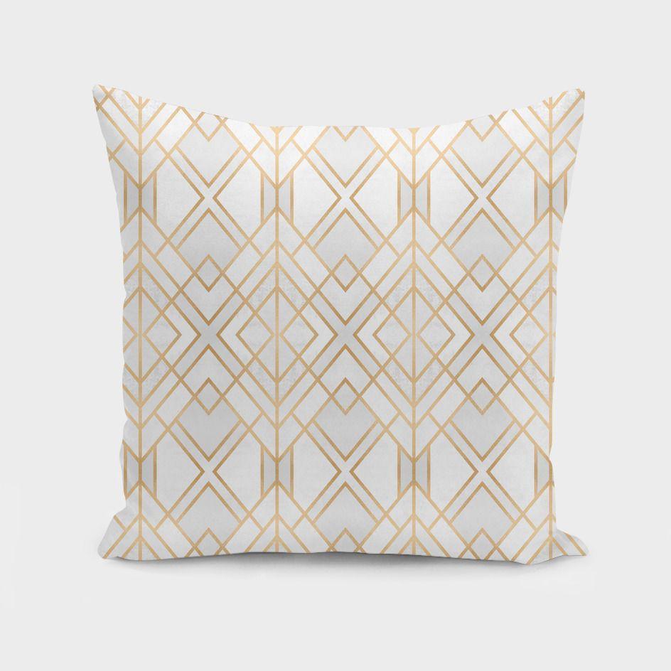 Golden Geo Cushion/Pillow