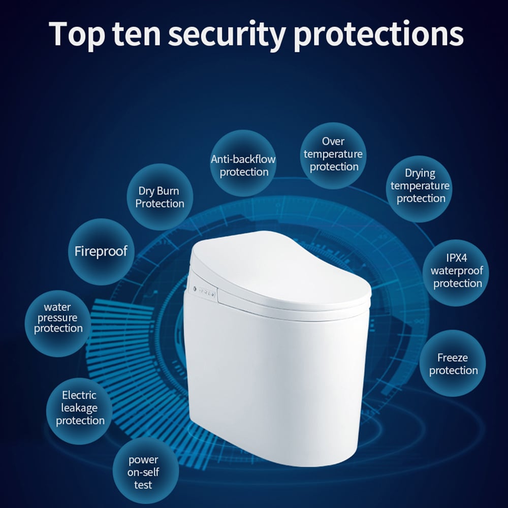 Fitro H1 Set of Two Compact Smart Bidet Toilets with Automatic Flushing