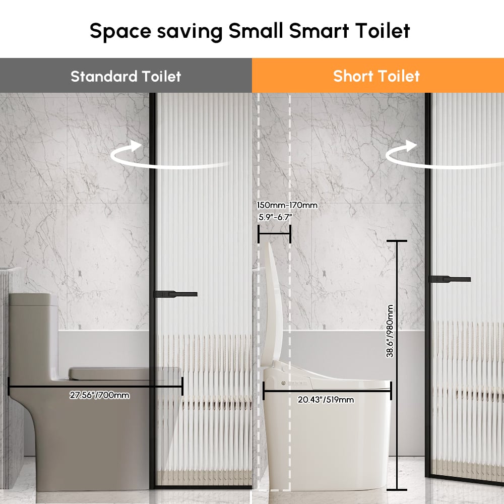 Fitro H1 Set of Two Compact Smart Bidet Toilets with Automatic Flushing