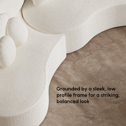 Abstract design with wavy lines in beige and brown tones, text overlay.