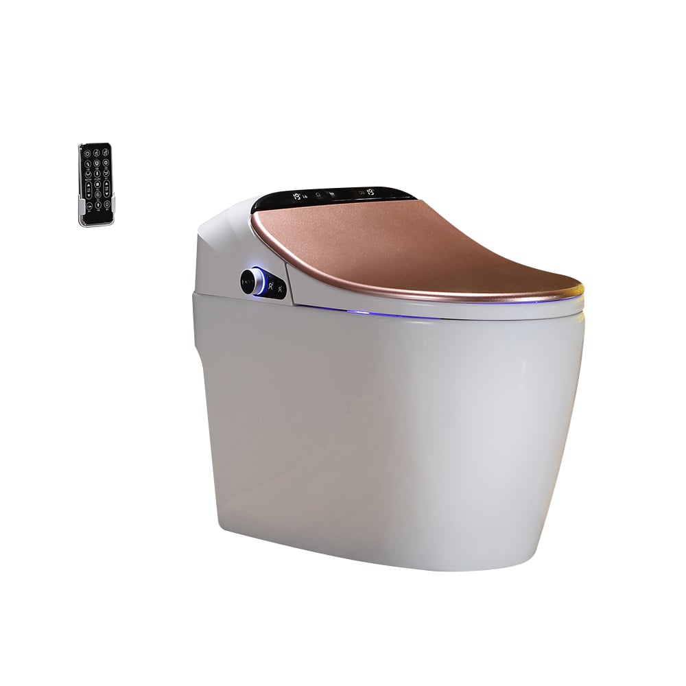 Hynova AX2 Set of Two Smart Bidet Toilet with Auto Open/Close Lid Rose Gold 1.28 GPF