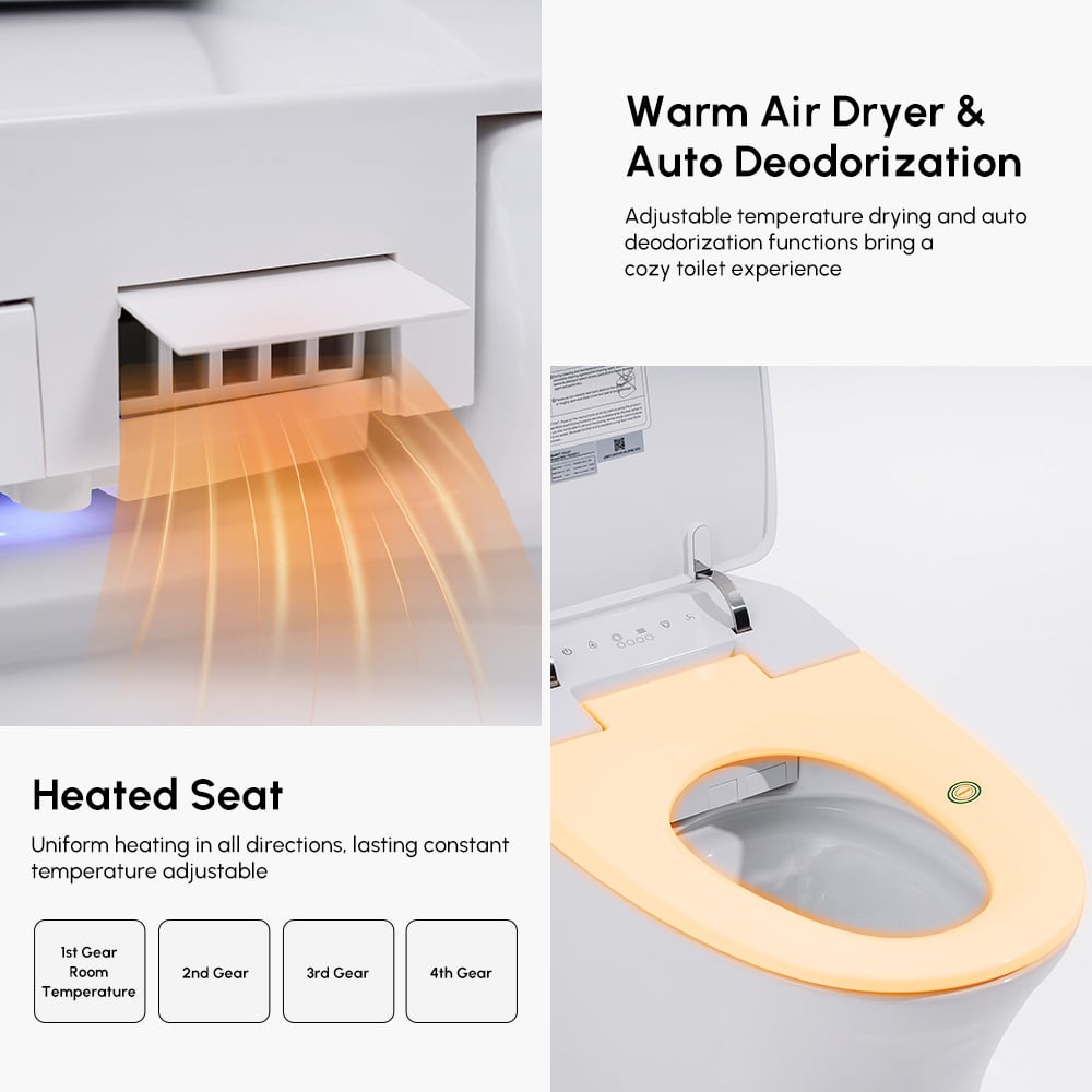 Nexin C1 Automatic Smart Bidet Toilet with Self-Cleaning Function 1.28 GPF