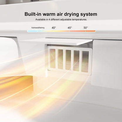 Oluxe G1 Set of Two Egg-Shaped Smart Bidet Toilet with Multi-Function Wand White