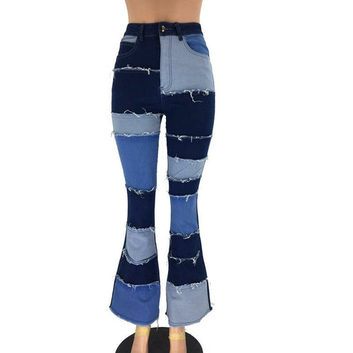 High Waist Denim Jeans With Bell bottom