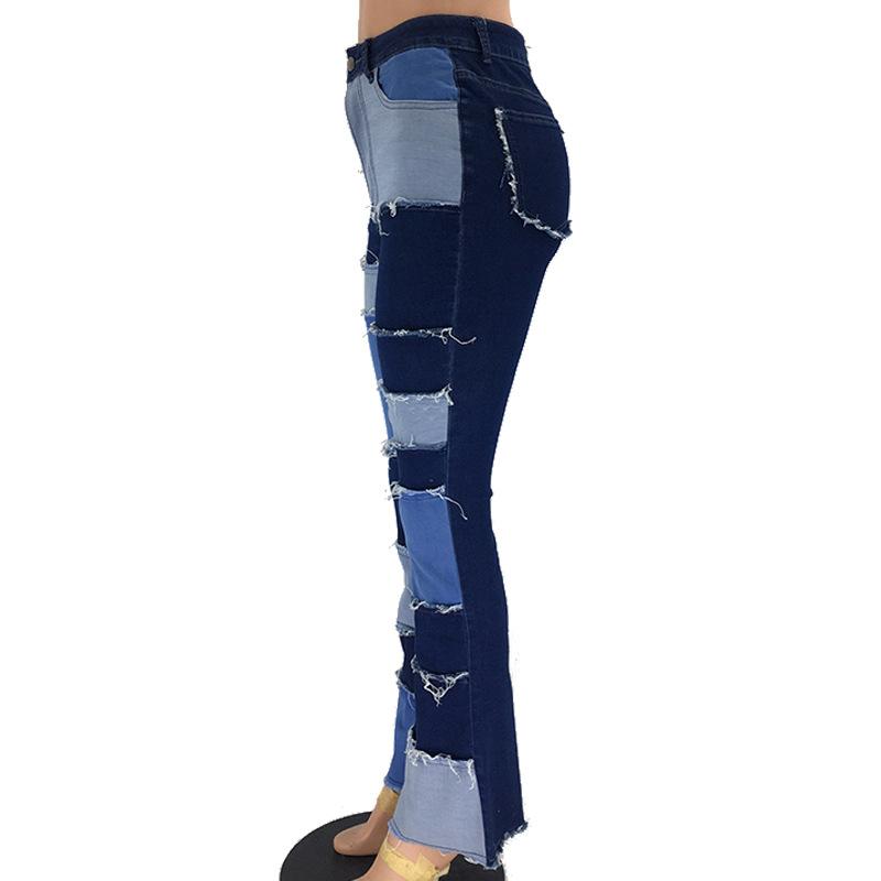 High Waist Denim Jeans With Bell bottom