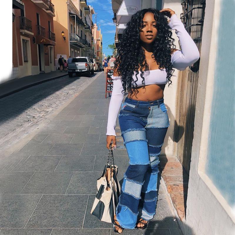 High Waist Denim Jeans With Bell bottom