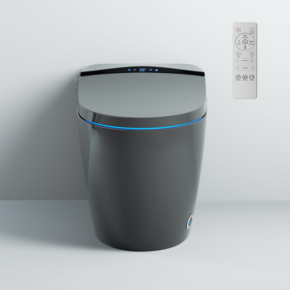 Hynova AX5 Automatic Smart Bidet Toilet with Multi-Function Gray 1.28 GPF