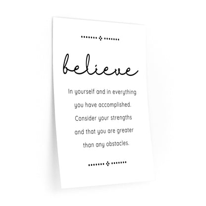 Wall Decor Giclee Poster Art Print - Believe Inspirational Quote