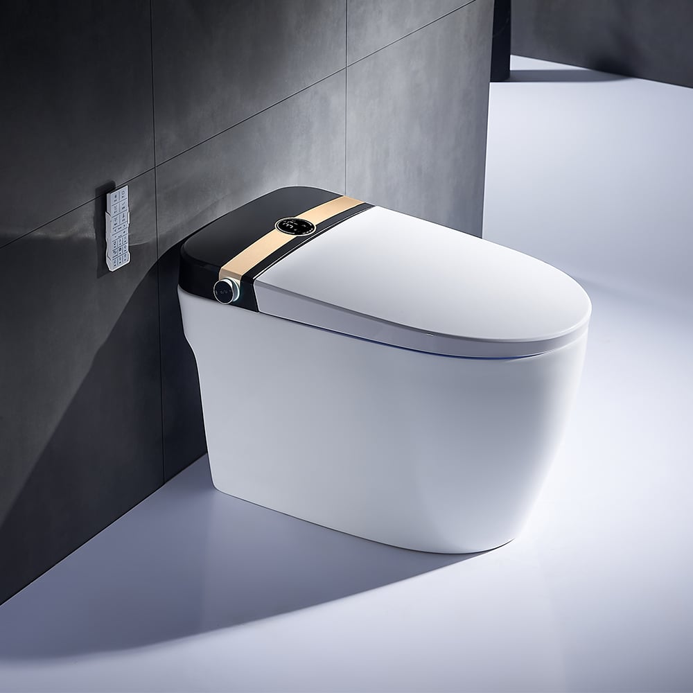 Modern toilet with a sleek design in a bathroom setting