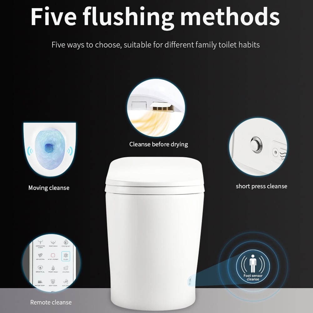 Fitro H1 Set of Two Compact Smart Bidet Toilets with Automatic Flushing