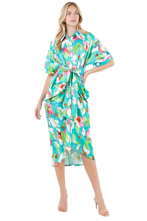 Summer Breeze Button-Front Maxi Dress