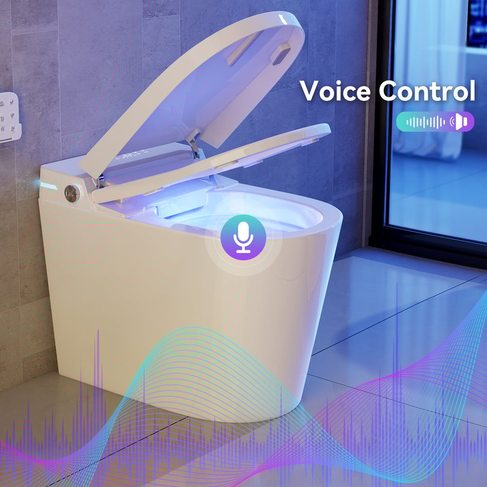 Fitro H2 Pro Compact Smart Bidet Toilet with Auto Open/Close Lid Built-In Tank