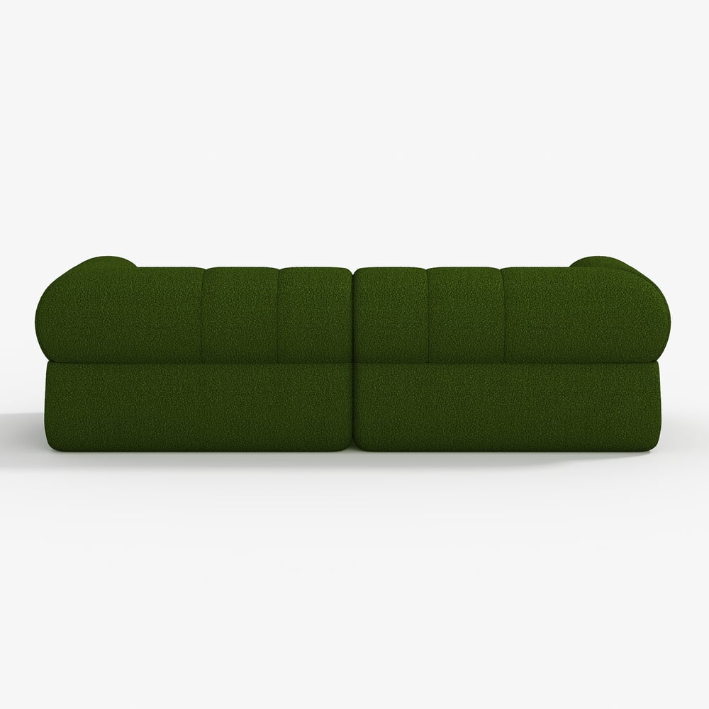 Green sofa on a white background