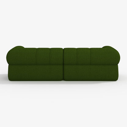 Green sofa on a white background