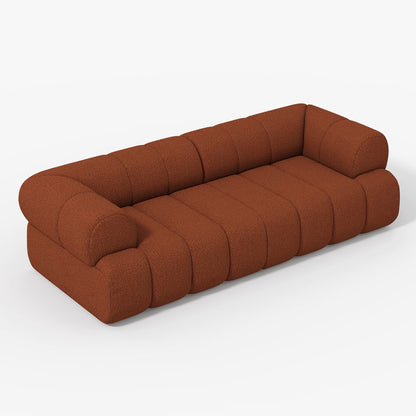 Brown sofa on a white background