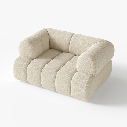 Beige armchair on a white background
