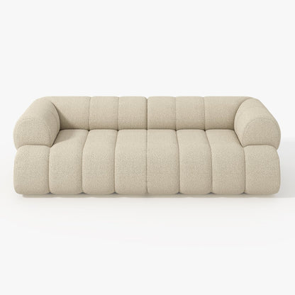 Beige sofa on a white background
