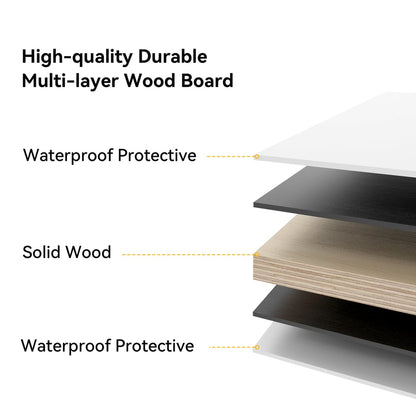 Bathroom Vanity Set 35.4" Modern Floating Sintered Stone Bathroom Vanity Black with Sink