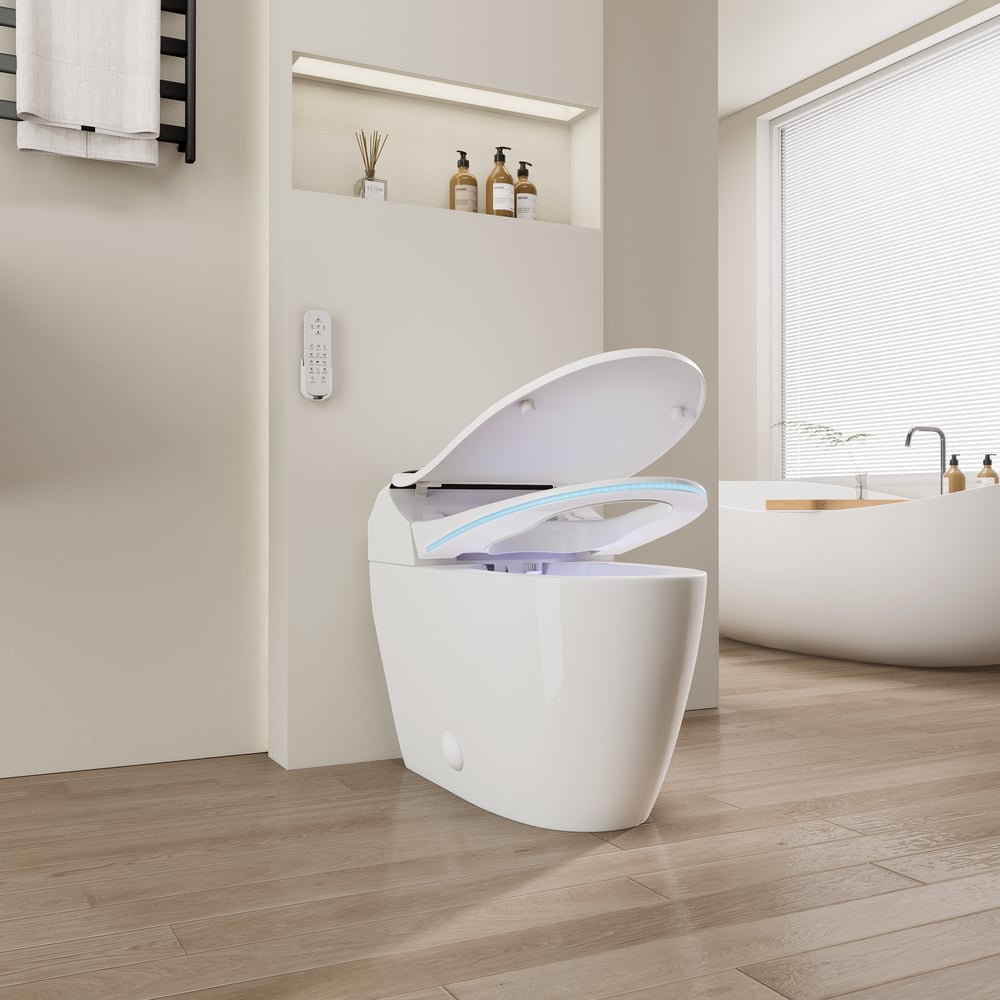 Hynova AX2 Pro Automatic Smart Bidet Toilet with Aromatherapy White 1.28 GPF