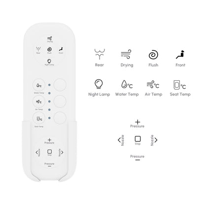 Oluxe G1 Egg-Shaped Smart Bidet Toilet with Multi-Function Wand White 1.28GPF