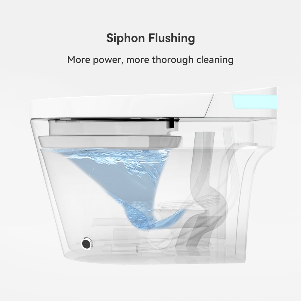 Glowin K1 Automatic Smart Bidet Toilet with Rear Ambient Light 1.32 GPF