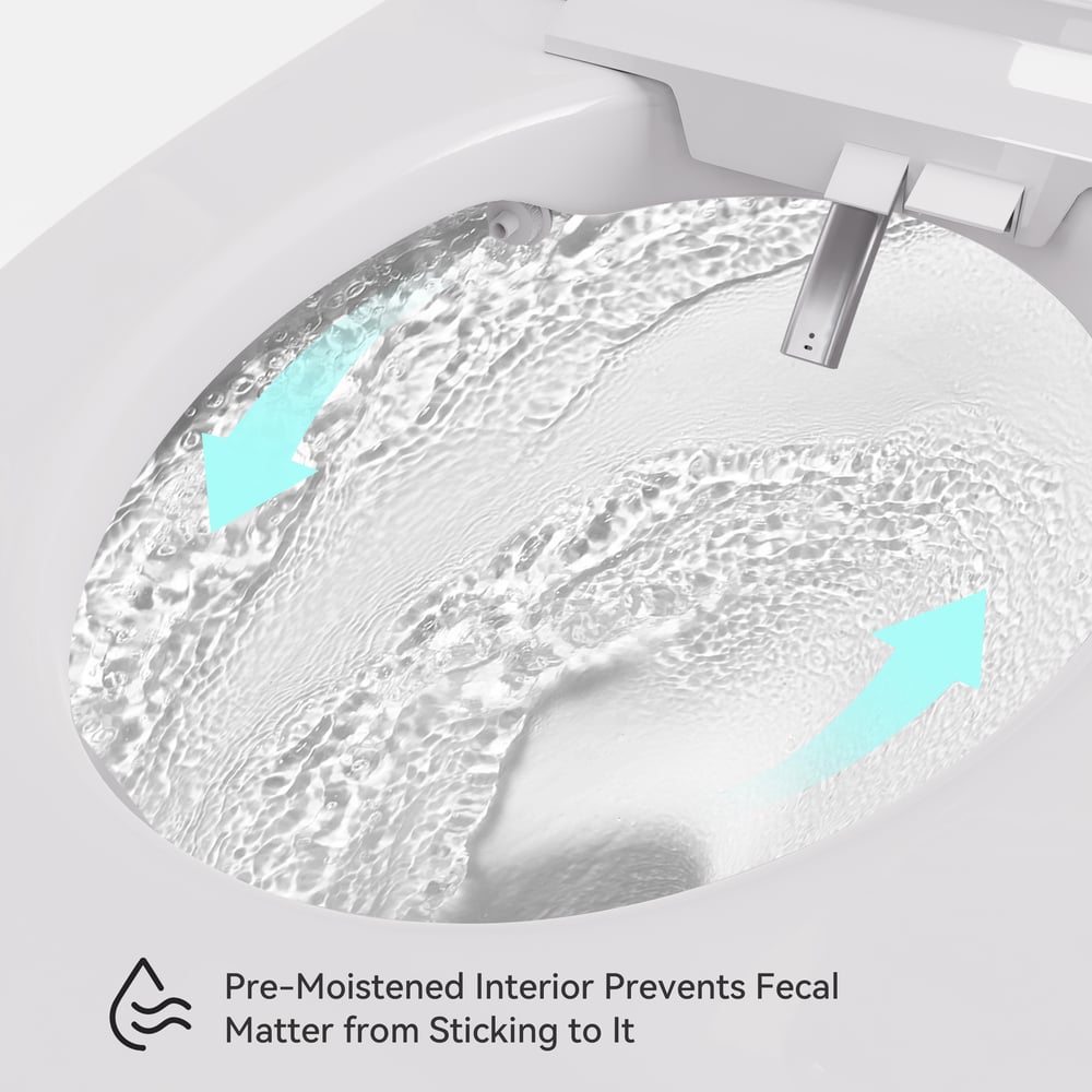 Glowin K1 Automatic Smart Bidet Toilet with Rear Ambient Light 1.32 GPF