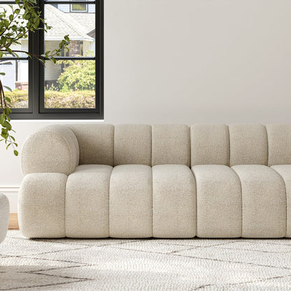 Nimbus 118" 3-Piece Channel Chenille Sectional Sofa with Chaise