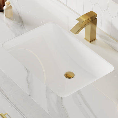 Bathroom Vanity Set 35.4" Modern Floating Sintered Stone Bathroom Vanity White with Sink