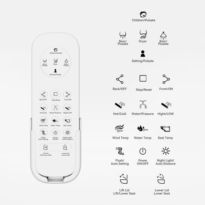 Hynova AX2 Pro Automatic Smart Bidet Toilet with Aromatherapy White 1.28 GPF