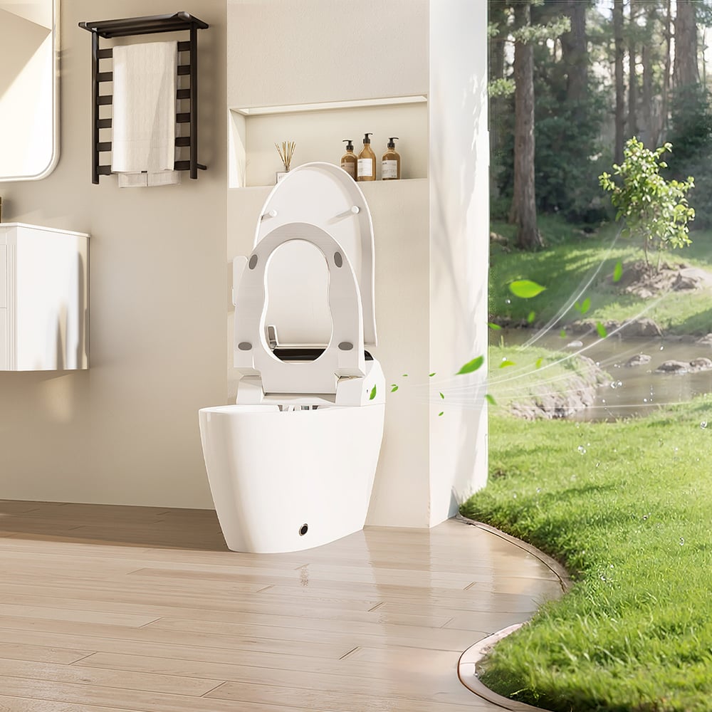 Hynova AX2 Pro Automatic Smart Bidet Toilet with Aromatherapy White 1.28 GPF
