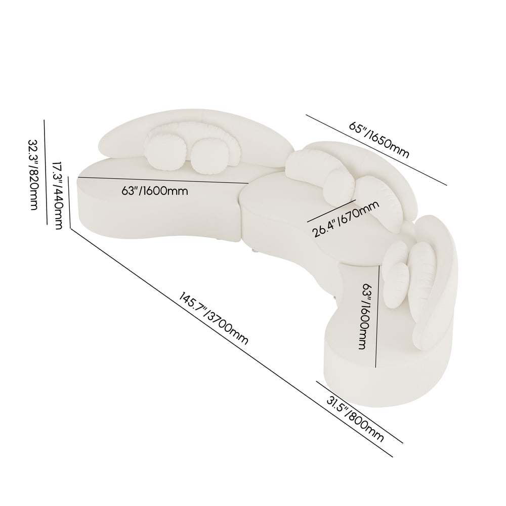Measurement chart of a white silicone mold with dimensions labeled on a white background