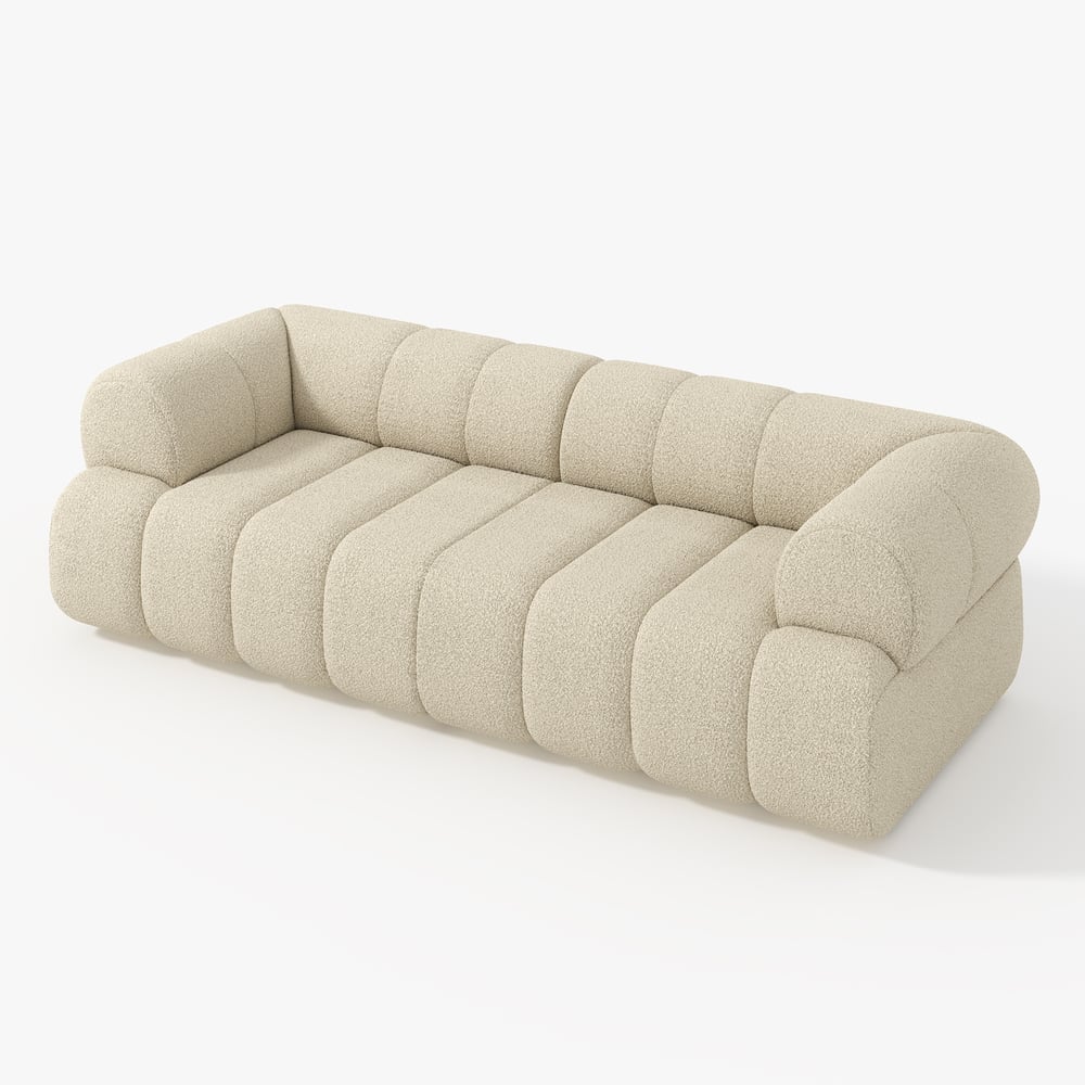 Beige sofa on a white background