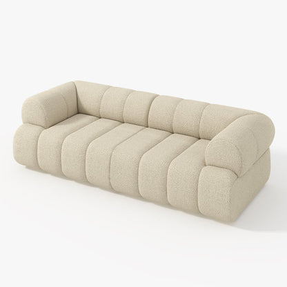 Beige sofa on a white background
