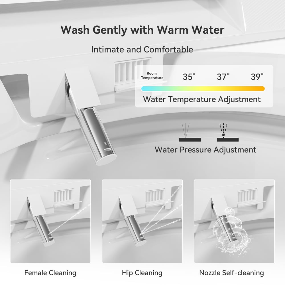Hynova AX2 Pro Automatic Smart Bidet Toilet with Aromatherapy White 1.28 GPF